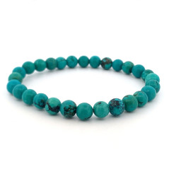 Turquoise d'Arizona - Bracelet Boules 6 mm