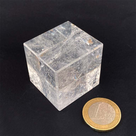 Cristal de roche - Héxaèdre (Cube)