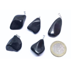 Shungite - Pendentif Pierre Roulée