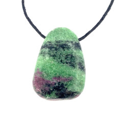 Rubis Zoïsite (Anyolite) - Pendentif Pierre Percée