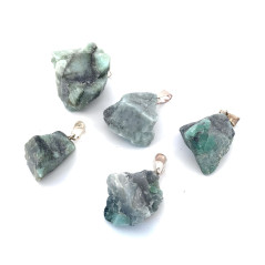 Émeraude (Béryl Vert) - Pendentif Pierre Brute