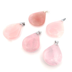 Quartz Rose - Pendentif Goutte