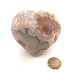 Agate Fleur - Coeur à Poser