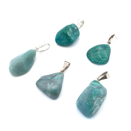 Chrysocolle - Pendentif Pierre Roulée
