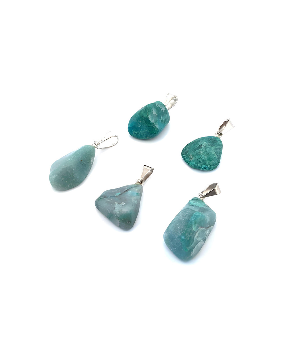 Chrysocolle - Pendentif Pierre Roulée