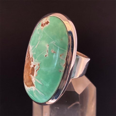 Variscite - Bague sertie Argent - AAA+
