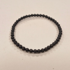 Spinelle Noire - Bracelet Boules 4 mm