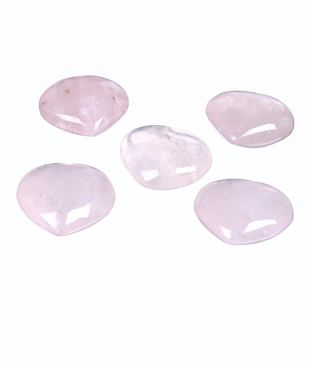 image de coeur à poser petit modèle - quartz rose