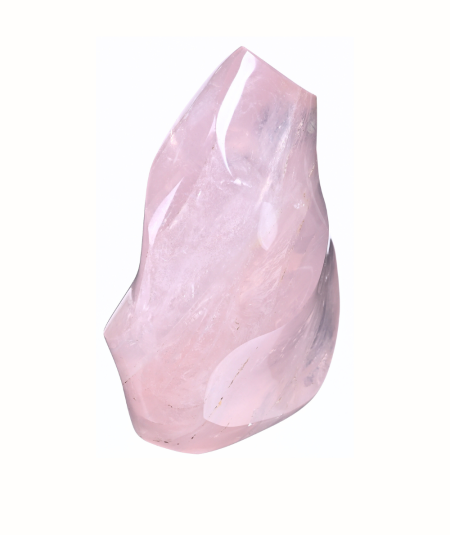 image de forme flamme en quartz rose