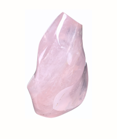 image de forme flamme en quartz rose