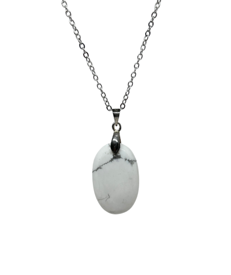 Howlite - pendentif bélière
