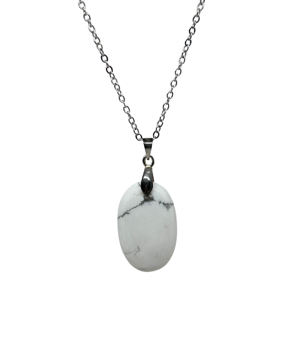 Howlite - pendentif bélière