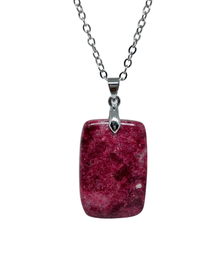 Thulite - pendentif bélière