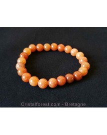 Bracelet boule - Aventurine orange