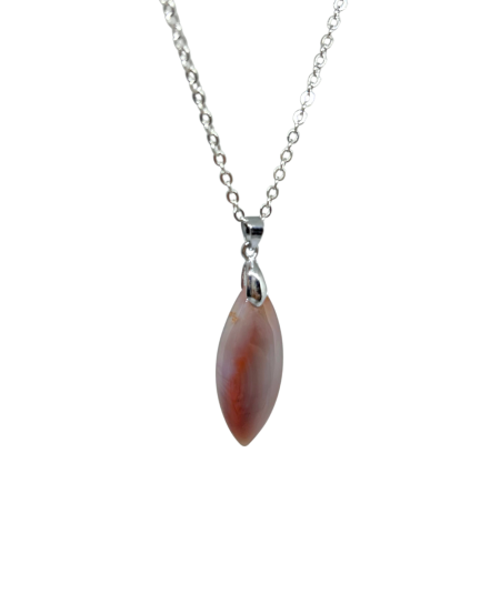 Agate Botswana - Pendentif Bélière