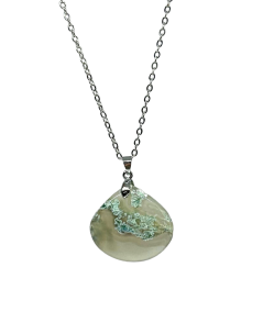 agate mousse pendentif bélière