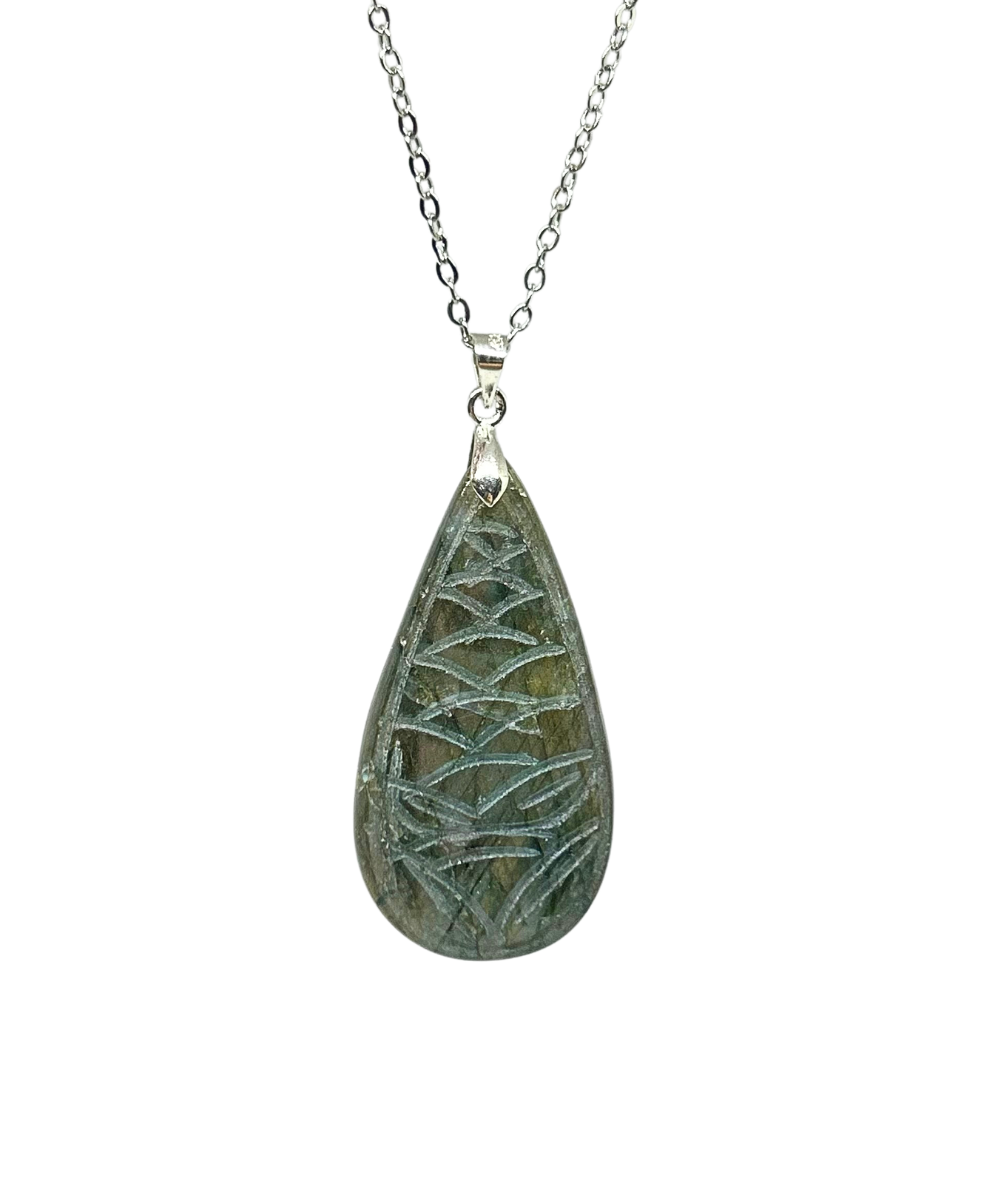labra gravée - pendentif bélière