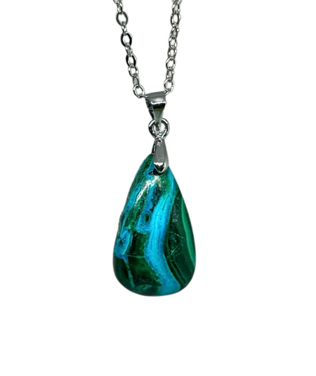 Chrysocolle et Malachite - Pendentif Bélière