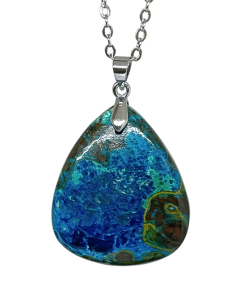 Azurite-Dioptase - Pendentif Bélière