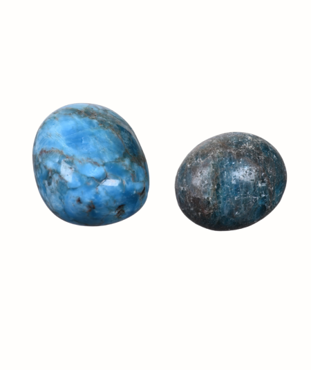 pierres roulées en apatite bleue