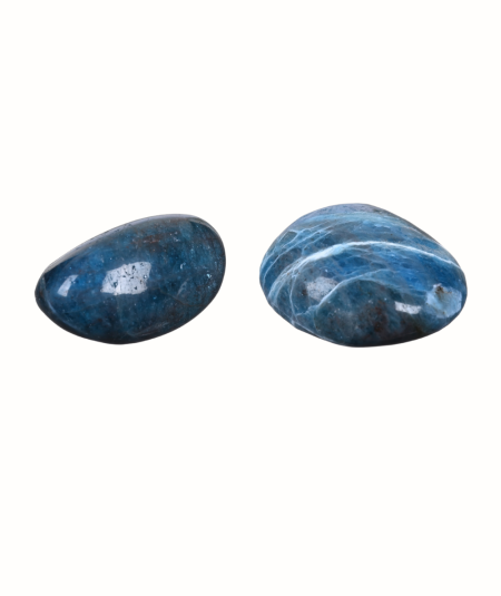 pierres roulées en apatite bleue