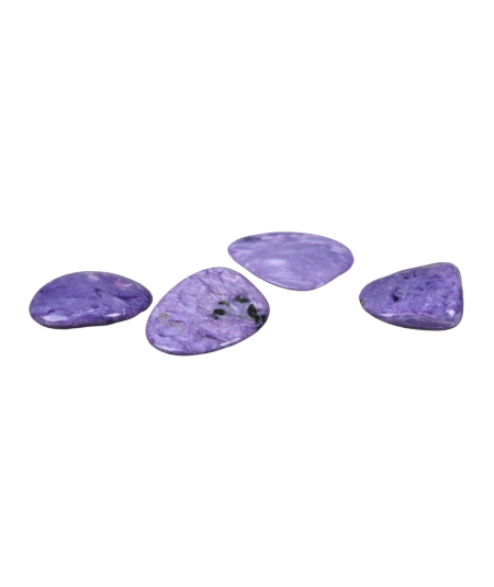 photo de pierres roulées en charoite
