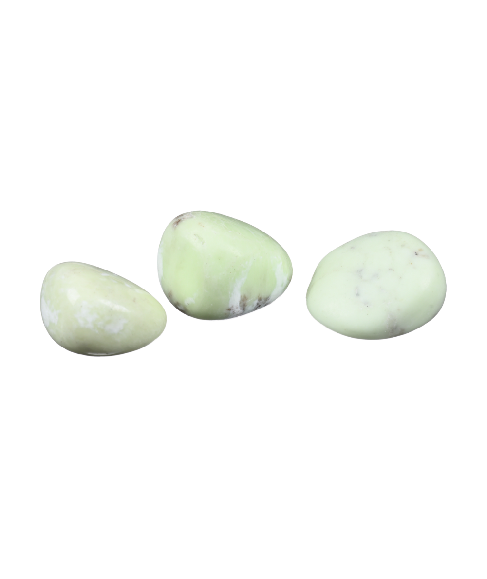 photo de pierres roulées en chrysoprase citron