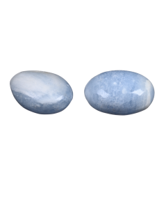 Photo de galets en calcite bleu