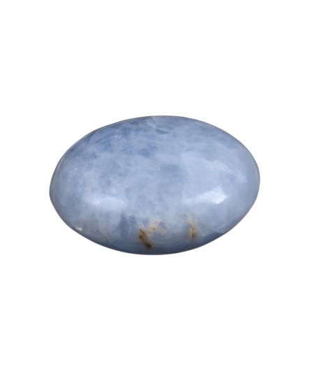 Photo de galets en calcite bleu