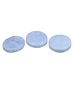 Photo de galets plats en calcite bleu