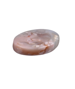 Photo de galet plat en agate fleur