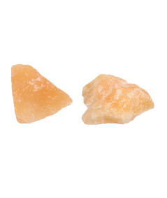 photo de pierres brutes en calcite orange