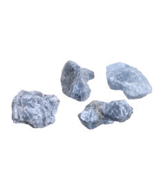Photo de pierres brutes en calcite bleue