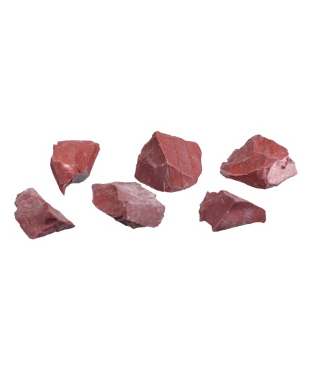 Photo de pierres brutes en jaspe rouge