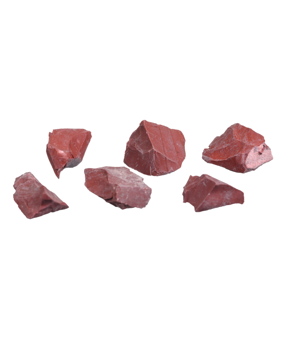 Photo de pierres brutes en jaspe rouge