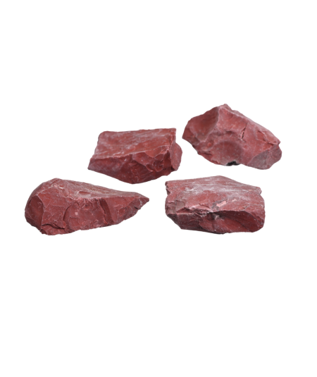 Photo de pierres brutes en jaspe rouge