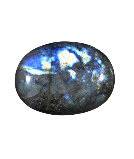 Photo d'un gros galet en labradorite
