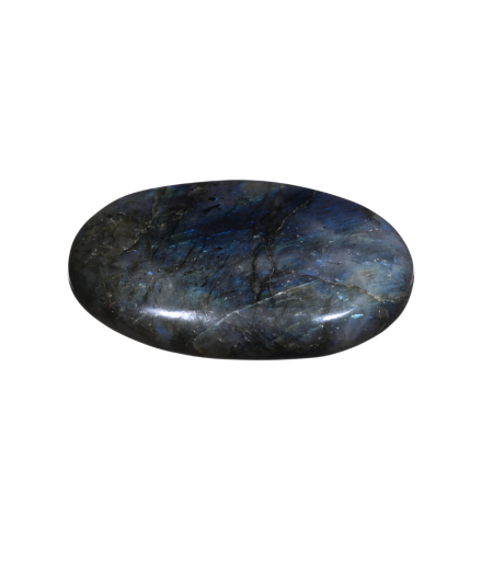 Photo d'un gros galet en labradorite