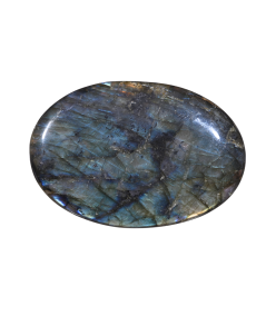 Photo d'un gros galet en labradorite