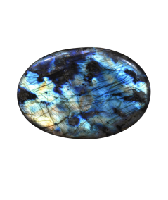 Photo d'un gros galet en labradorite