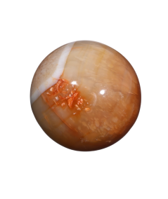 Photo d'une sphère en cornaline