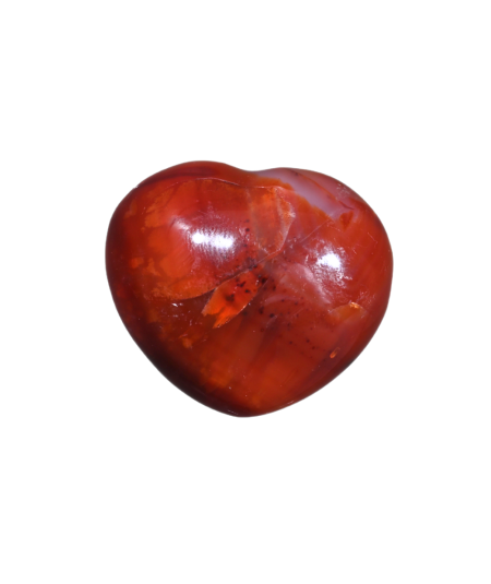 Photo d'un coeur à poser en cornaline