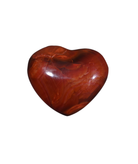 Photo d'un coeur à poser en cornaline