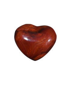 Photo d'un coeur à poser en cornaline