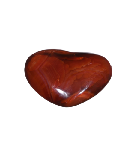 Photo d'un coeur à poser en cornaline
