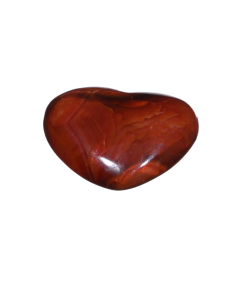 Photo d'un coeur à poser en cornaline