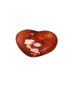 Photo d'un coeur à poser en cornaline