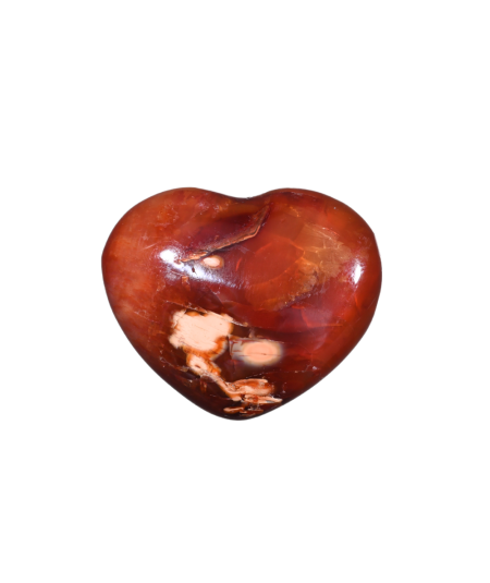 Photo d'un coeur à poser en cornaline