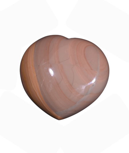 Photo d'un coeur à poser en jaspe polychrome
