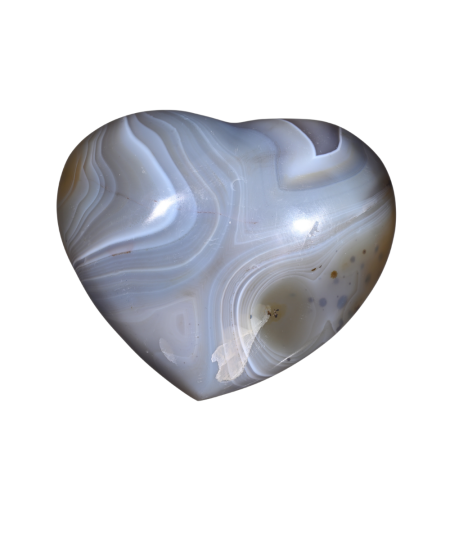 Photo d'un coeur à poser en Agate Botswana